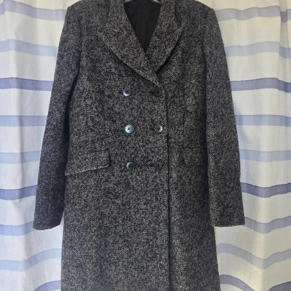 Theory Women's Grey and Black Coat